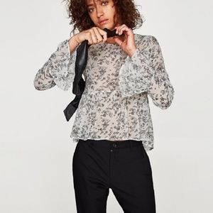 NWT Zara Special Edition Sequin Peplum Top -XL